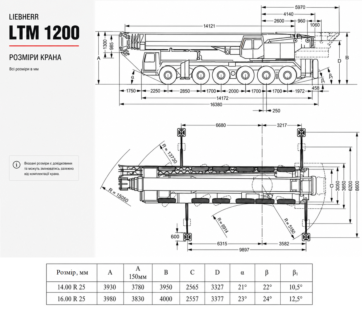 Автокран LIEBHERR LTM 1200