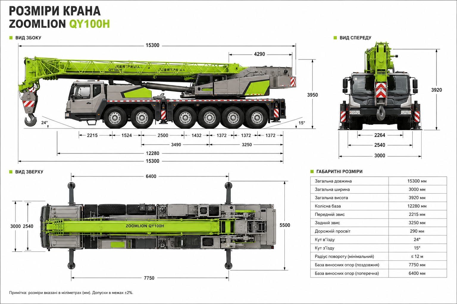 Автокран ZOOMLION QY100H